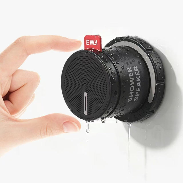 EWA Altavoz de ducha, altavoz Bluetooth portátil magnético con sopo...