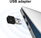 Adaptador USB Bluetooth 5.0, transmisor de música, para computadora/TV/proyector/auriculares/altavoces, Plug and Play, tamaño mini compacto, antiinterferencias