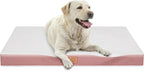 Cama ortopédica para perros grandes, cama de lujo impermeable de felpa para jaula de perros con funda extraíble y lavable con parte inferior antideslizante, colchón de espuma para mascotas tipo caja