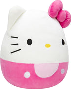 Squishmallows Hello Kitty - Arco rosa y pantalones cortos de peluche de 14 pulgadas, Sanrio, juguete de peluche grande, peluche oficial Kellytoy