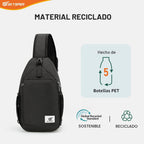 SKYSPER Bolso bandolera RFID Bolsa cruzada Mochila cruzada reciclada Mochila de viaje