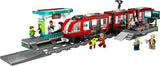 LEGO City Downtown - Juego de tranvía y tren de estación