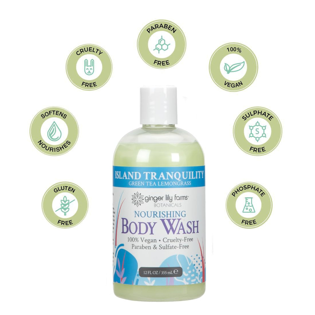 Ginger Lily Farms Botanicals Gel de Ducha Nutritivo, Island Tranqui...