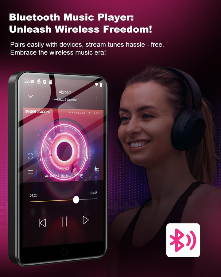 Reproductor de MP3 con Bluetooth y WiFi, reproductor MP3 y MP4 de 1...