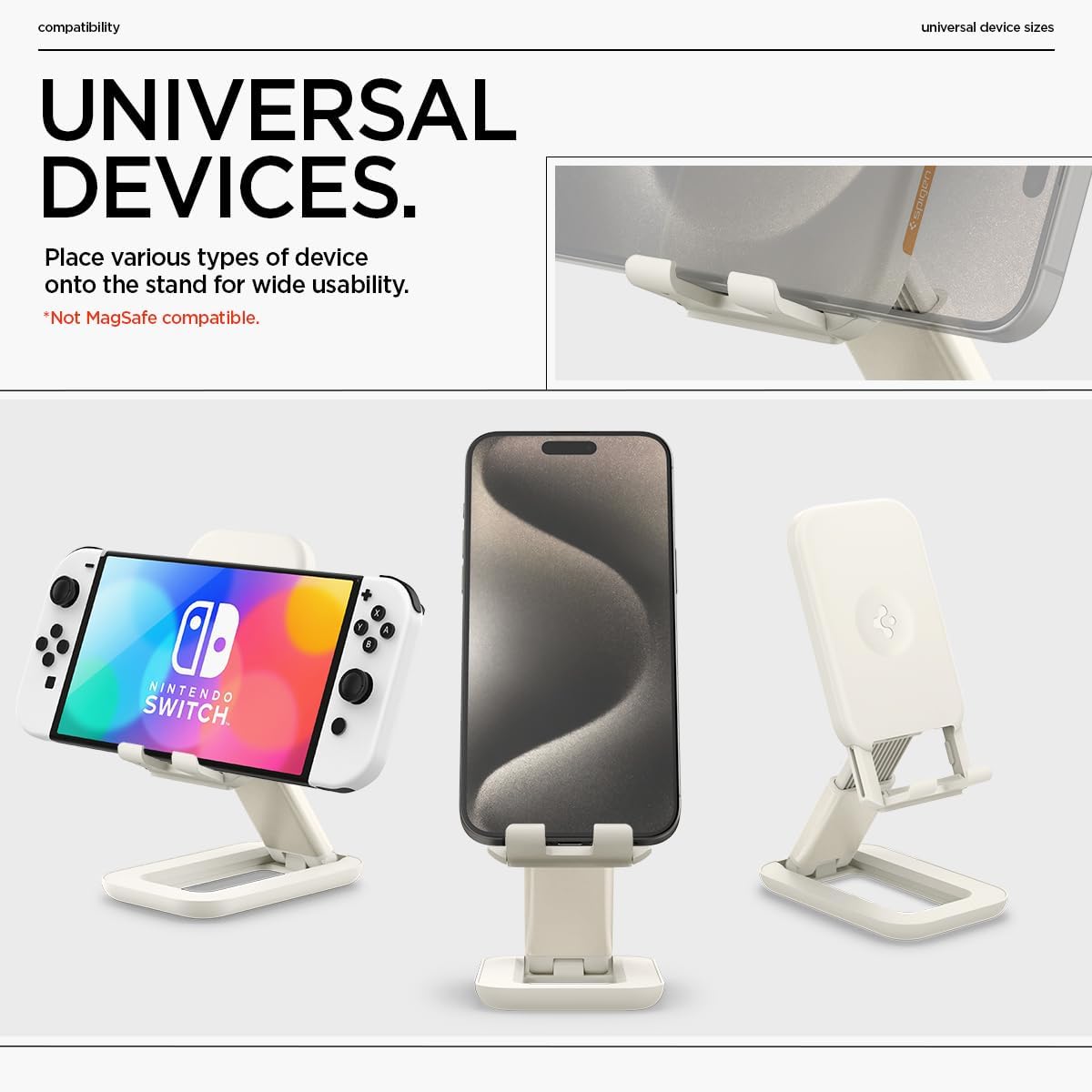 Spigen para soporte de teléfono, compatible universal, ajustable y portátil
