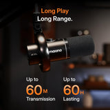 MAONO PD200W Micrófono inalámbrico híbrido para podcast para PC, mi...