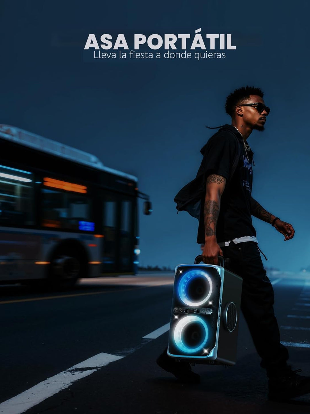 FREEPEAR Altavoz Bluetooth para Fiestas - Altavoz Potente de Pico d...