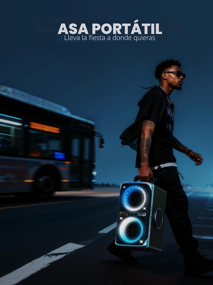 FREEPEAR Altavoz Bluetooth para Fiestas - Altavoz Potente de Pico d...