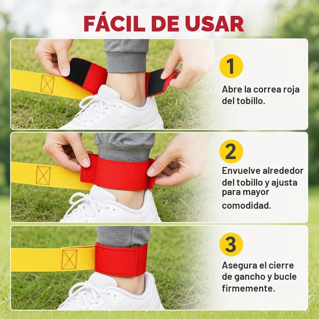 Juego de Bandas de Carrera Cooperativas para 5 y 6 Personas para Equipo de Caminata