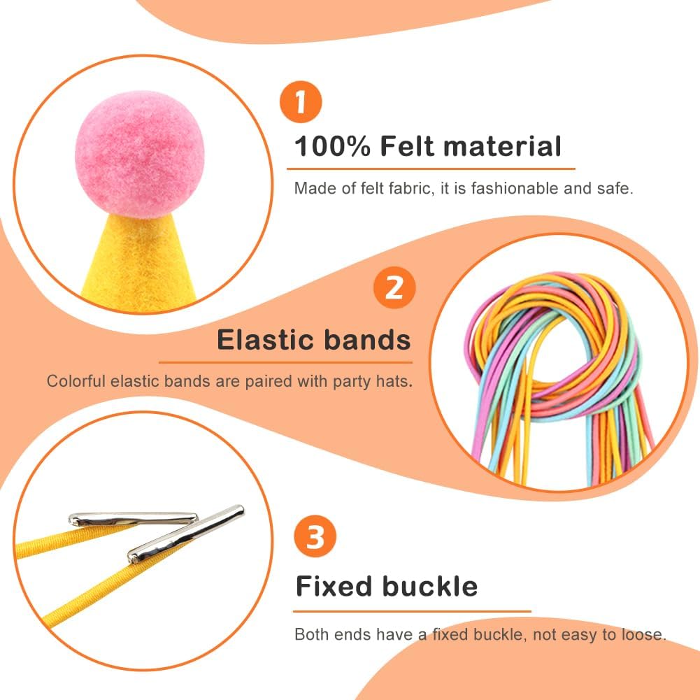 12 mini sombreros de fiesta para animales de peluche