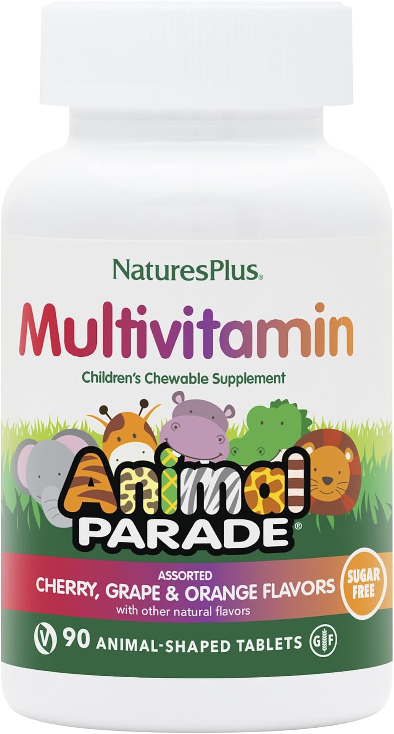 NaturesPlus Animal Parade - Multivitamínico infantil sin azúcar, va...