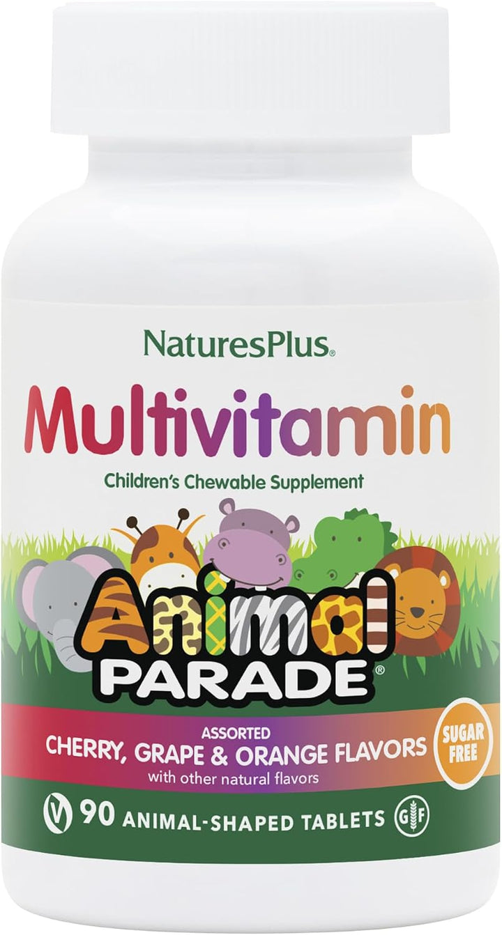 NaturesPlus Animal Parade - Multivitamínico infantil sin azúcar, va...
