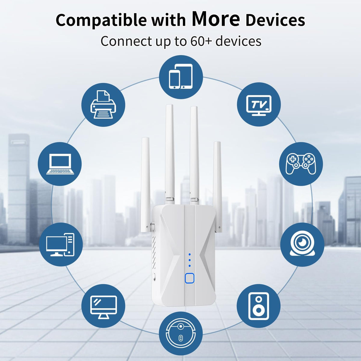 Amplificador de señal WiFi extensor WiFi AC1200Mbps de