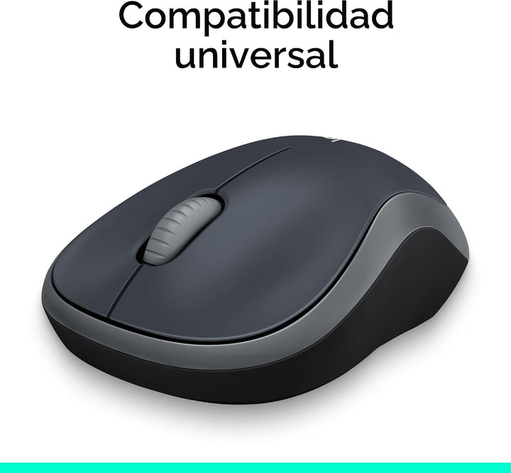 Logitech Mouse inalámbrico M185, 2.4 GHz con mini receptor USB, dur...