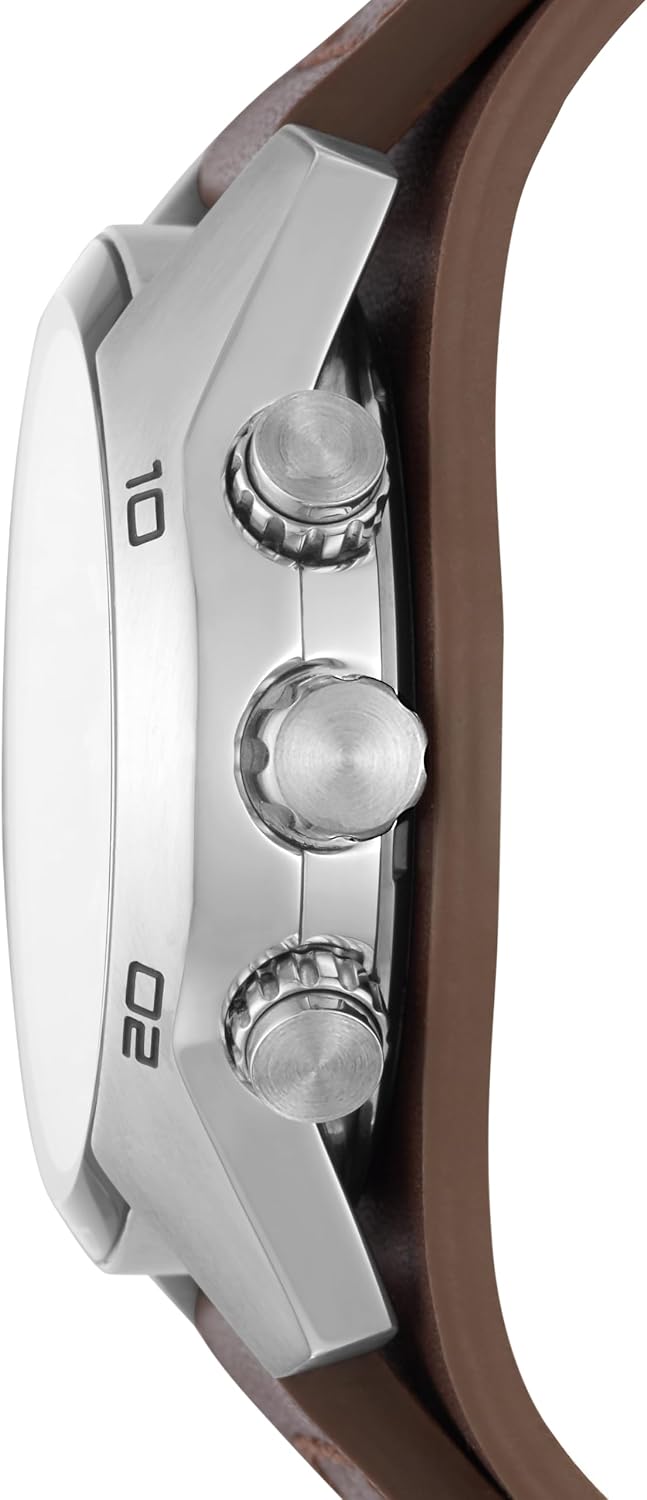 Reloj cronógrafo de cuarzo Fossil Coachman en cuero para hombre