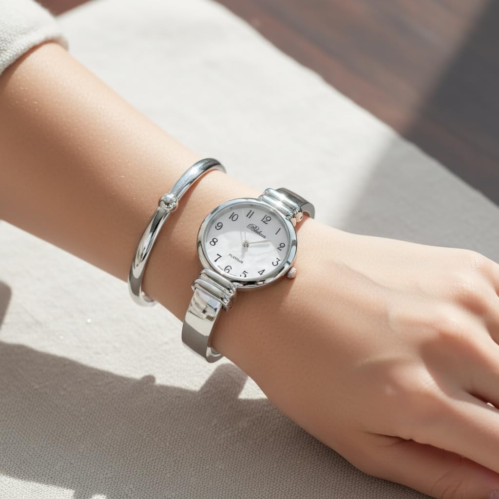 Reloj de pulsera original de madreperla para mujer con caja de 31mm, movimiento de cuarzo japonés, estilo broche, reloj de pulsera de metal con bisagra para damas..