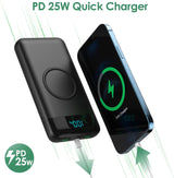 Cargador portátil inalámbrico 30,800 mAh, 15 W de carga inalámbrica...