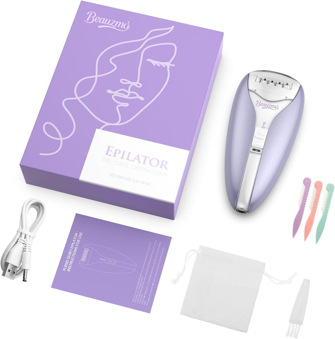 Depiladora silenciosa para mujer, removedor de vello facial y corpo...