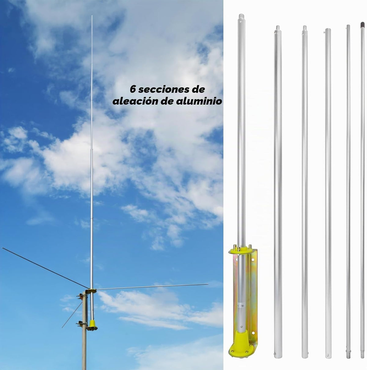 Antena de estación base CB 20Ft 26-28MHz para radio CB de 32.8 ft