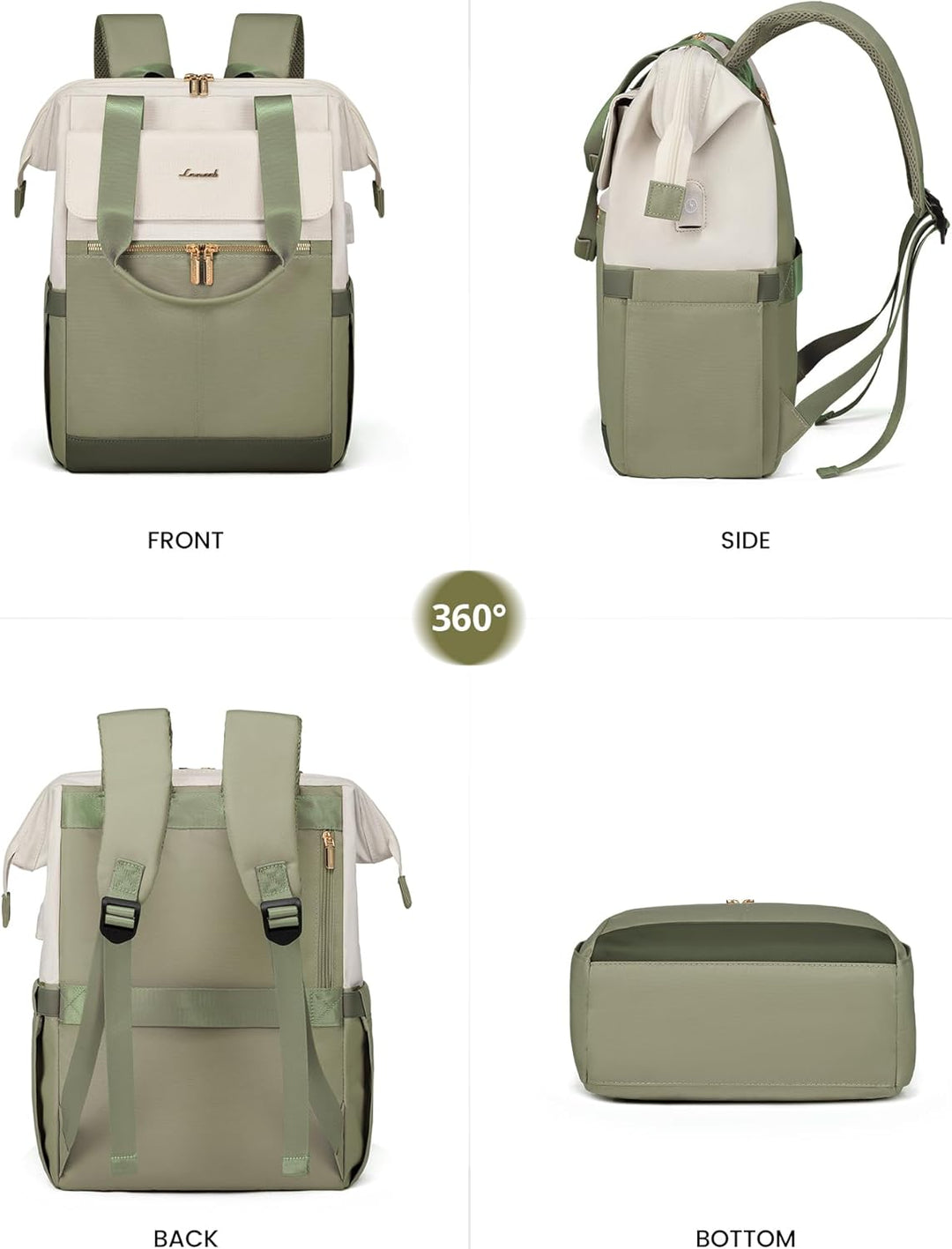 LOVEVOOK Mochila para laptop para mujeres, mochila de trabajo conve...