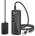 ikuai, hub USB 3.2 de 7 puertos, alimentado, adaptador 5V/3A