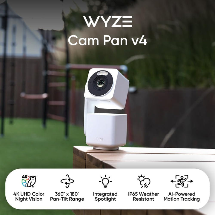 WYZE Cam Pan v4 (paquete de 2), sistema de cámara de seguridad inte...