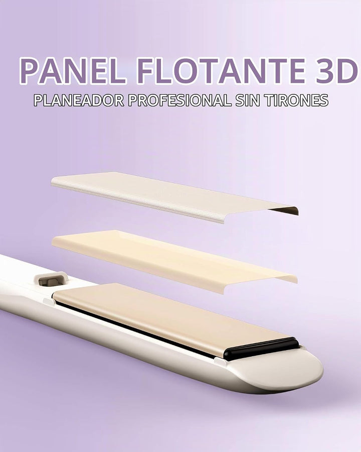 TSUYAGLA Plancha alisadora de pelo 2 en 1 de doble voltaje, plancha...