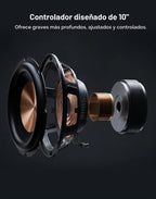 ULTIMEA Subwoofer alimentado de 10", adaptador de subwoofer inalámbrico