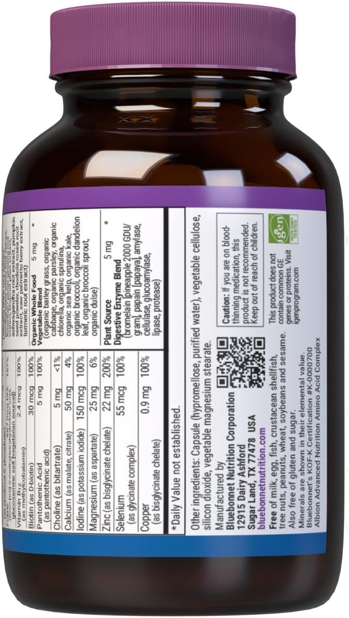 Bluebonnet Nutrition One for Men Whole Food-Based Multiple, nutrici...