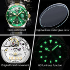 OLEVS Reloj Automático Mecánico para Hombre de Lujo, Recia Carga Automática