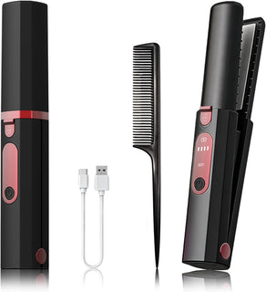 Plancha de pelo portátil 2 en 1, plancha plana inalámbrica con carg...