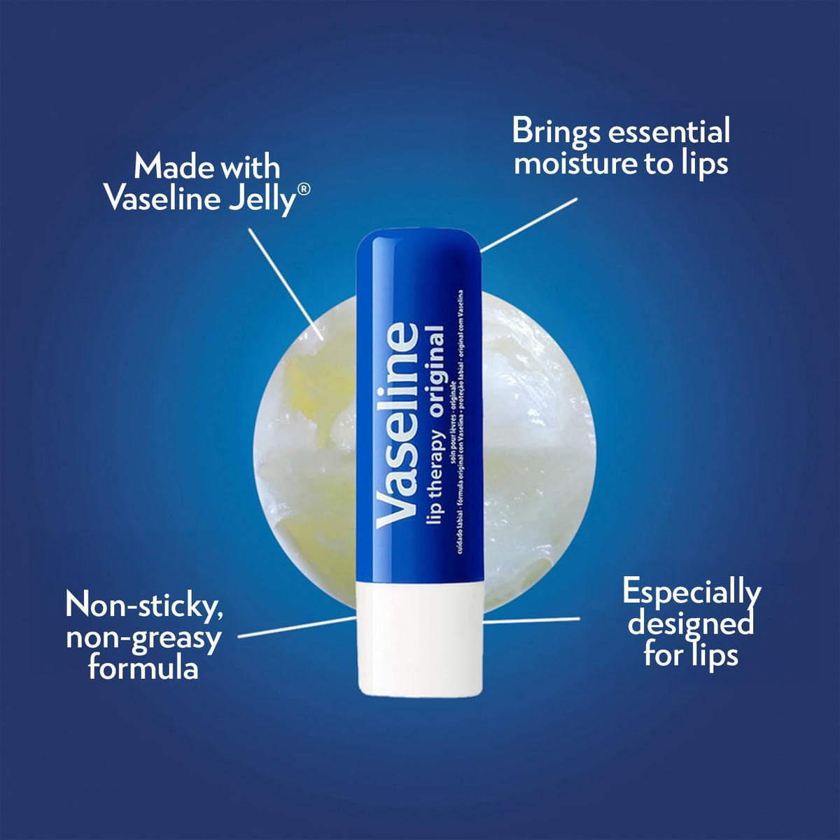 Vaselina para labios con fórmula avanzada Vaseline; protector de pi...