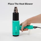PYD Life Pistola sopladora de calor para sublimación en blanco Película de envoltura retráctil Pistola de aire caliente de 110 V para control de temperatura de envoltura retráctil con ajustes de 2