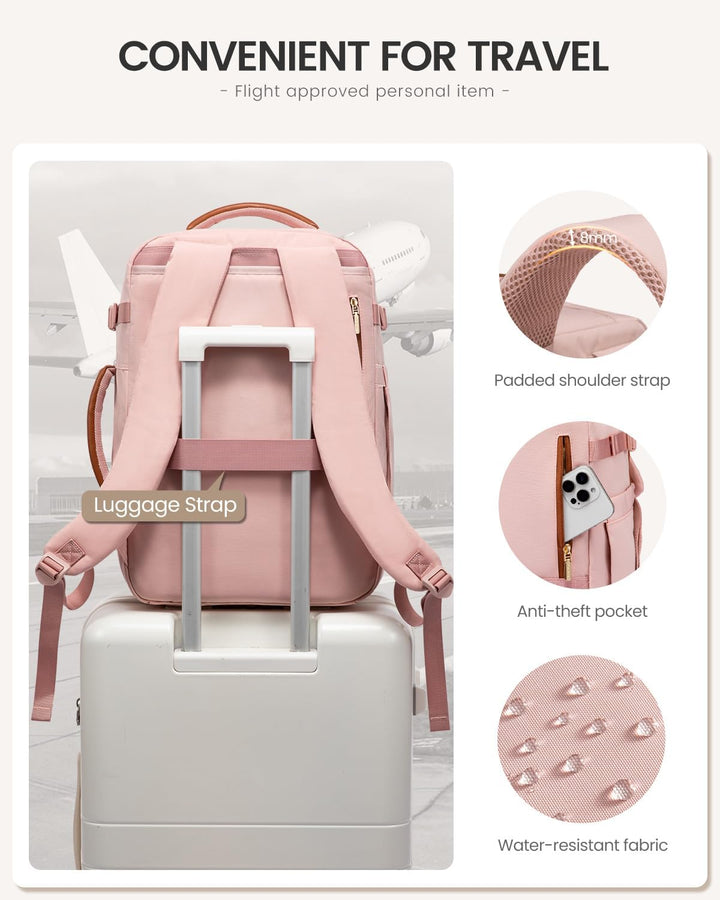 Mochila de viaje LOVEVOOK para mujeres y hombres, mochila grande de...