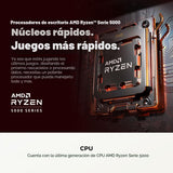 CyberPowerPC PC para juegos, AMD Ryzen 5 5500, Radeon RX 6500 XT 4G...