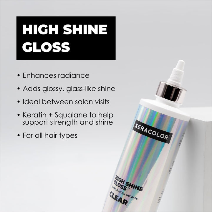 Keracolor High Shine Clear Hair Gloss, esmalte para el cabello en l...