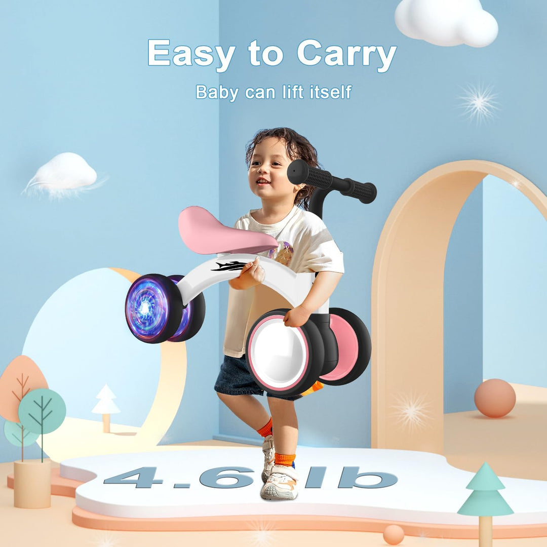 Bicicleta de equilibrio para bebés con iluminación colorida de Gamf...