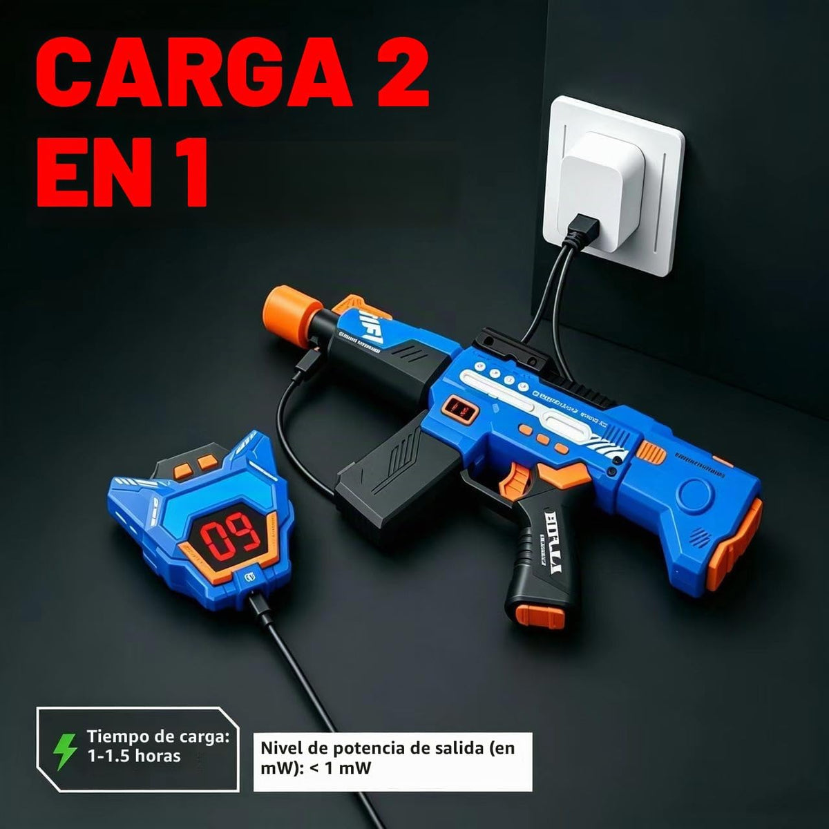 Juego de 4 pistolas láser recargables con LED, chalecos multifuncionales, digitales, regalos de cumpleaños, juguetes para niños y niñas de 8, 9, 10, 11, 12 años, Navidad