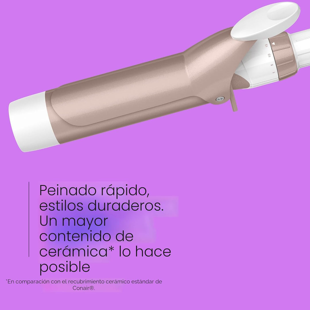 Conair Rizador de cerámica doble de 1 ½ pulgadas, barril de 1 ½ pul...