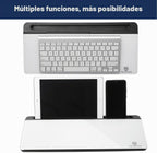 Pizarra blanca de escritorio para borrado en seco, soporte para teclado de computadora, almohadilla de superficie blanca con cajón, organizadores de escritorio con accesorios para oficina