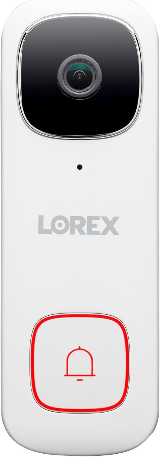 Lorex - Timbre inteligente con video y WiFi de 2K con cable, sin ta...