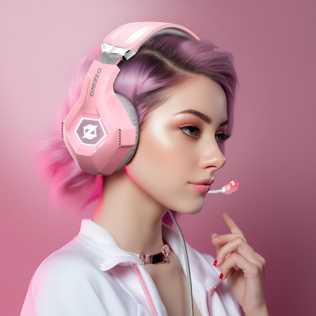 Ozeino Auriculares para juegos para PC, PS4, PS5, auriculares para...