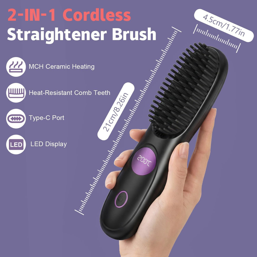 Go Brush Pro, alisador de cabello inalámbrico mejorado 2026 | Portá...