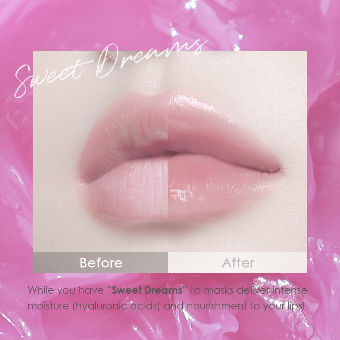 glowiest Sweet Dreams - Máscara de labios durante la noche, bálsamo...