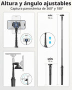 UBeesize Trípode magnético de 72 pulgadas para iPhone con control remoto, soporte extensible para teléfono celular, compatible con MagSafe, trípode para selfie stick para iPhone 15, 14, 13, 12, 11 y