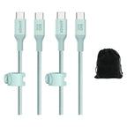 Anker Cable USB-C a USB-C 544 de nailon biológico de 10 pies, cable de carga rápida ecológico, soporta PD de 140 W para portátiles, tabletas y teléfonos inteligentes, resistente