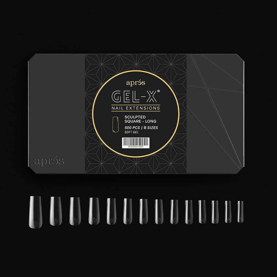 Aprés Gel-X® Caja cuadrada de punta larga esculpida | 500 puntas Ge...