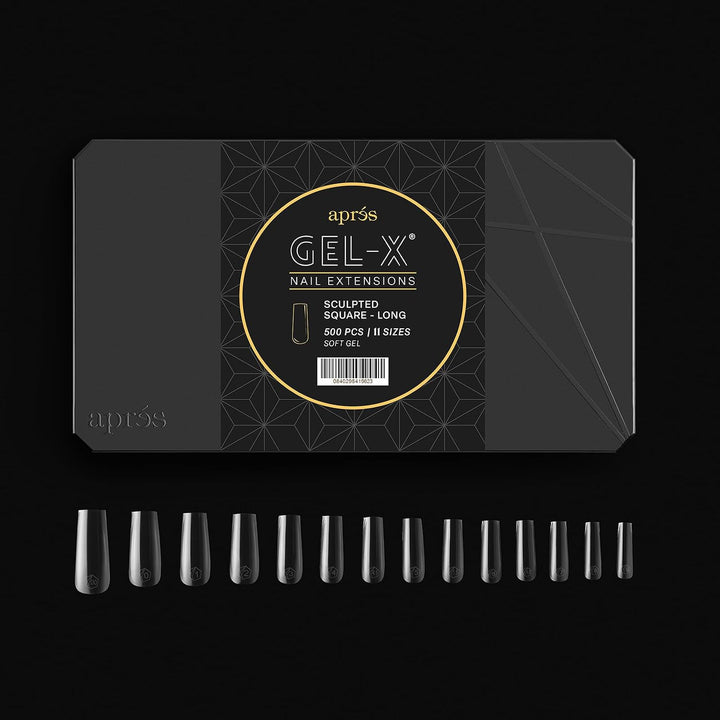 Aprés Gel-X® Caja cuadrada de punta larga esculpida | 500 puntas Ge...
