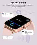 Quican Reloj inteligente para mujer, rastreador de actividad física iOS