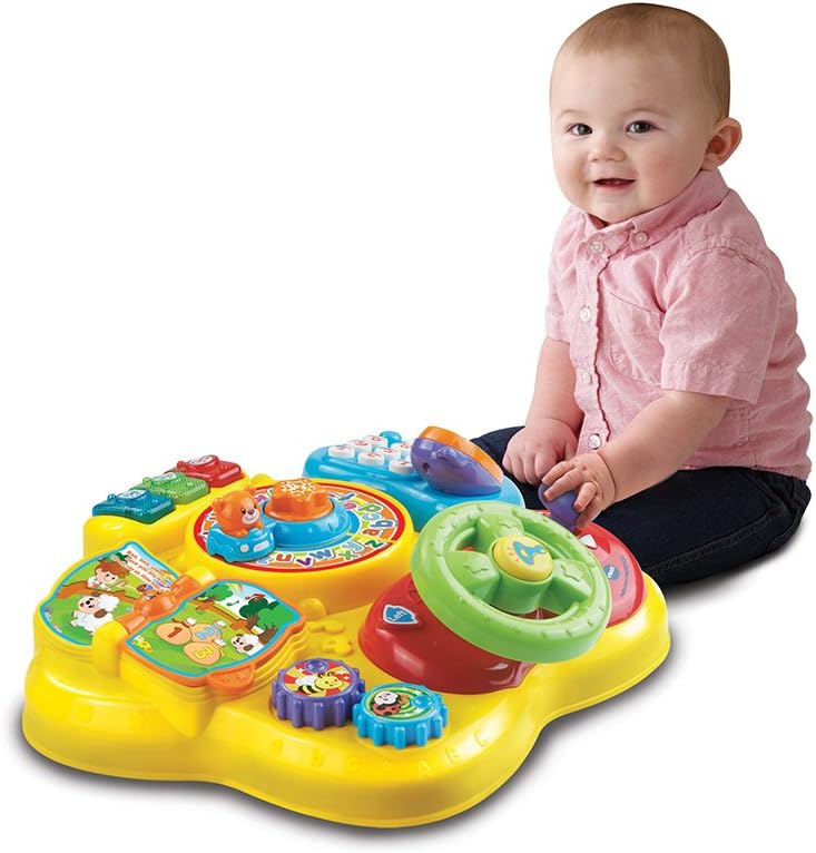 VTech Magic Star - Mesa de aprendizaje (embalaje sin frustraciones), color amarillo